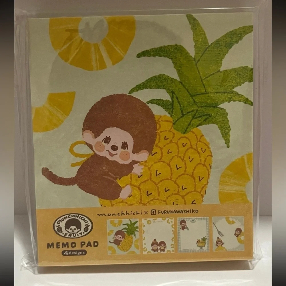 Monchhichi Fruit Series-Small Square Pineapple Memo Pad